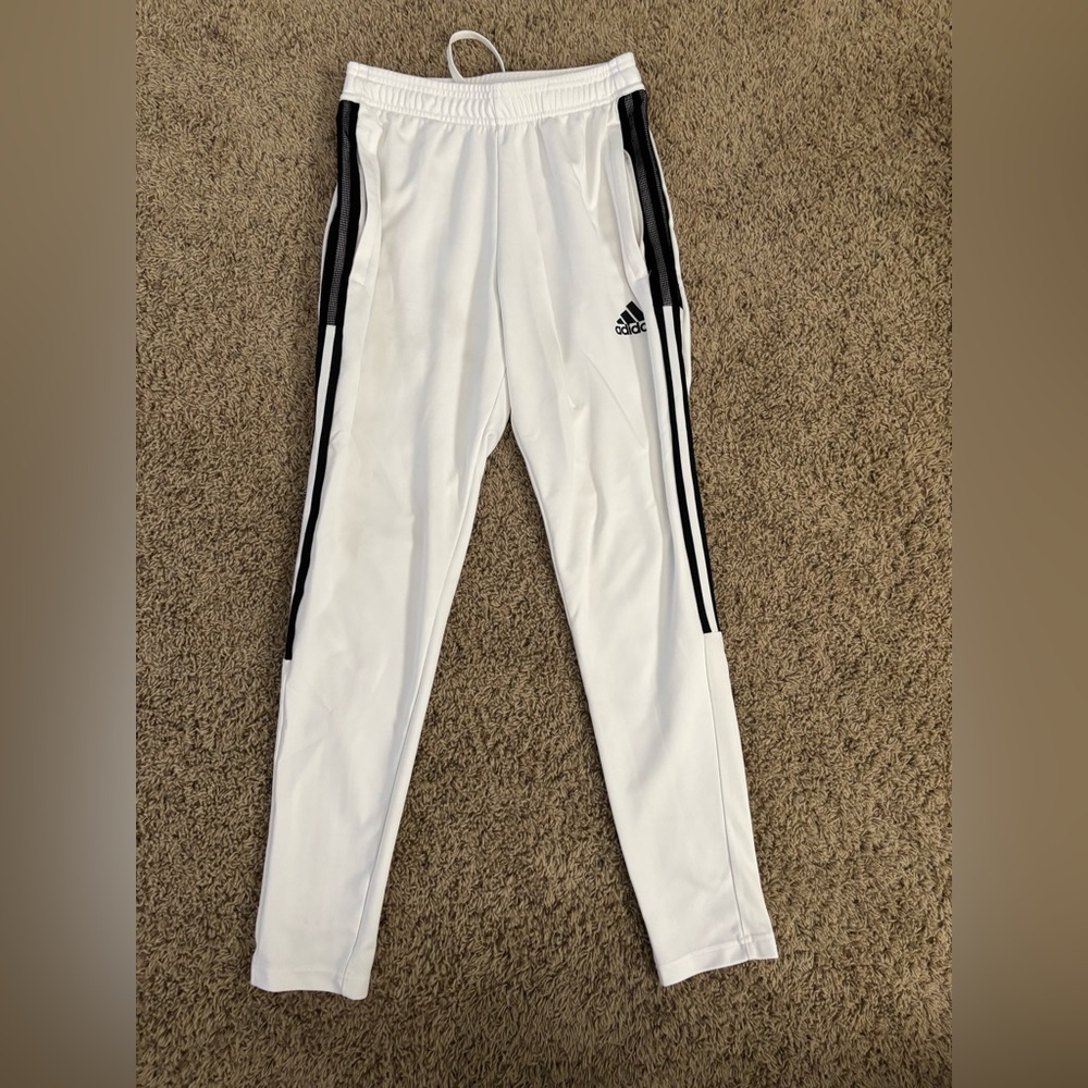 Adidas Kids White Track Pants